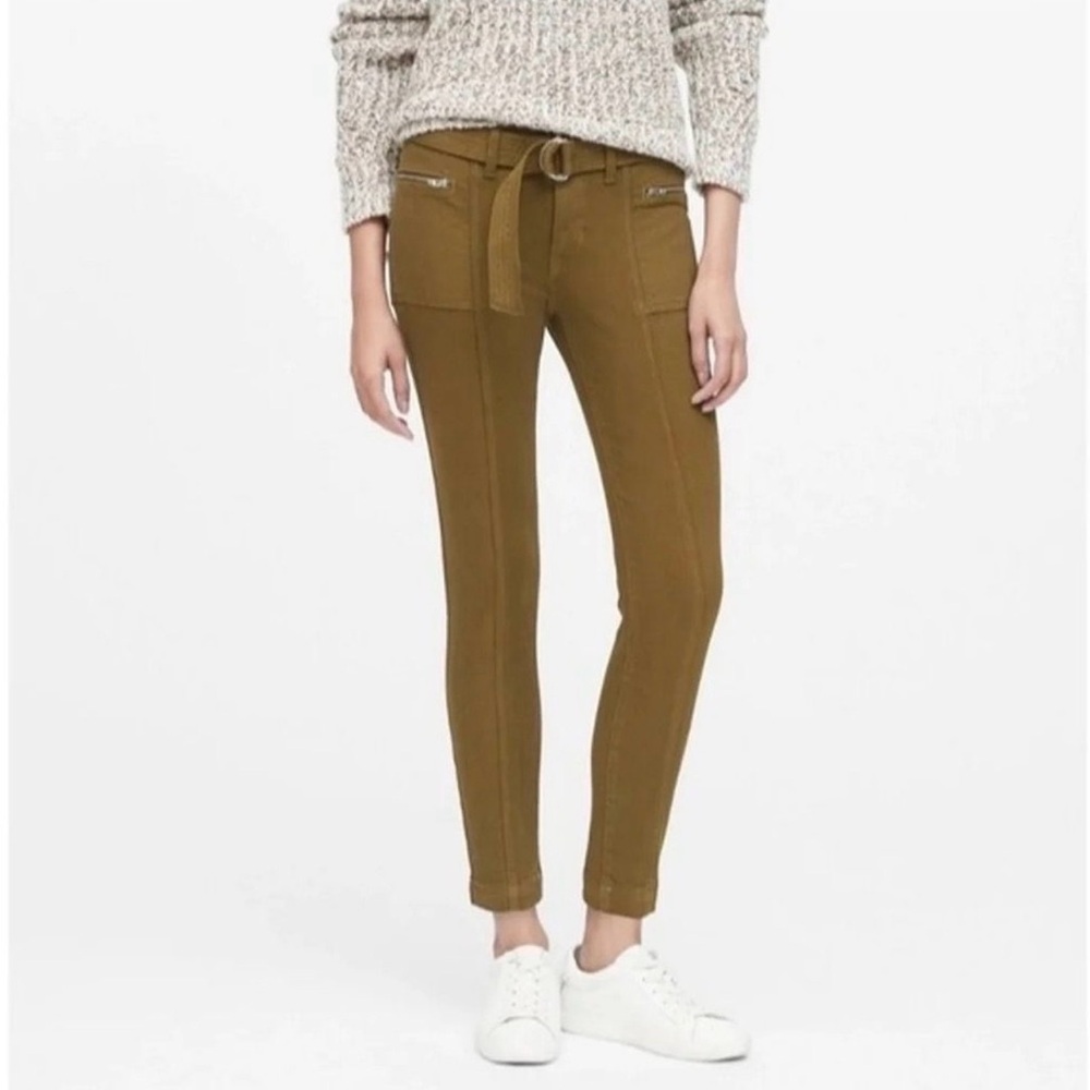 Banana Republic Sloan Mid Rise Skinny Pants Olive Green Size 30